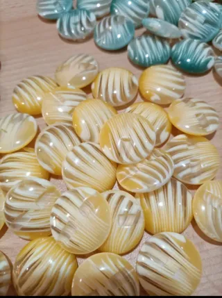 Bottoni vintage 5 colori Lotto 50 bottoni