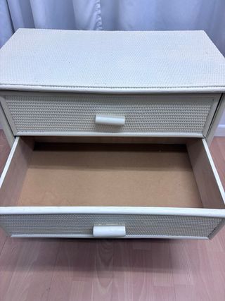Mueble de mimbre beige 3 cajones