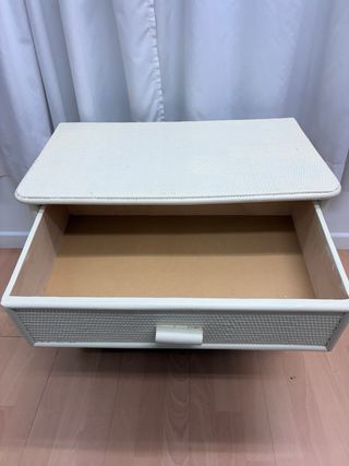 Mueble de mimbre beige 3 cajones