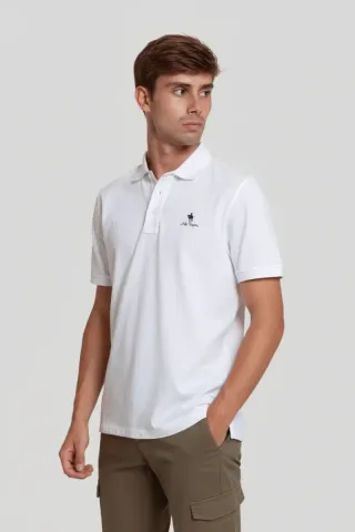 Polo A la Vaquera blanco manga corta