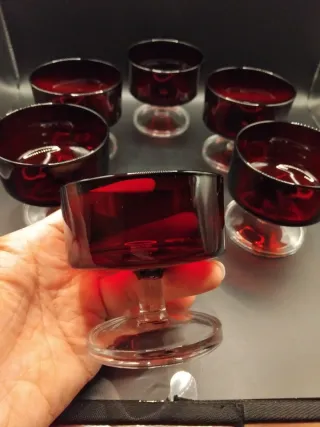 🇨🇵 6 Copas Cava/Vino Vintage Francesas Rubi