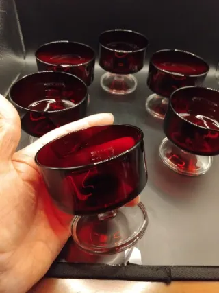 🇨🇵 6 Copas Cava/Vino Vintage Francesas Rubi