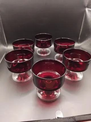 🇨🇵 6 Copas Cava/Vino Vintage Francesas Rubi