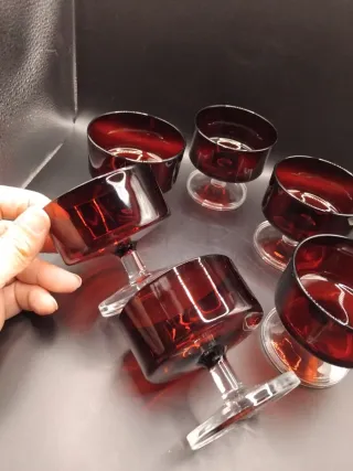 🇨🇵 6 Copas Cava/Vino Vintage Francesas Rubi