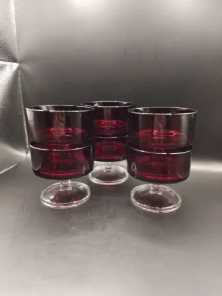 🇨🇵 6 Copas Cava/Vino Vintage Francesas Rubi