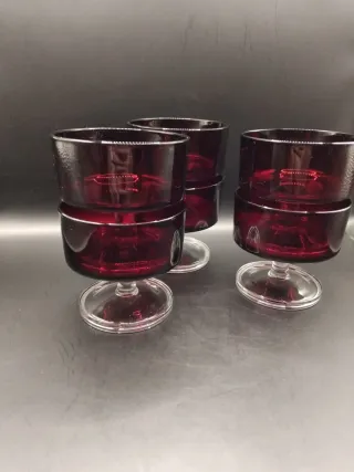 🇨🇵 6 Copas Cava/Vino Vintage Francesas Rubi