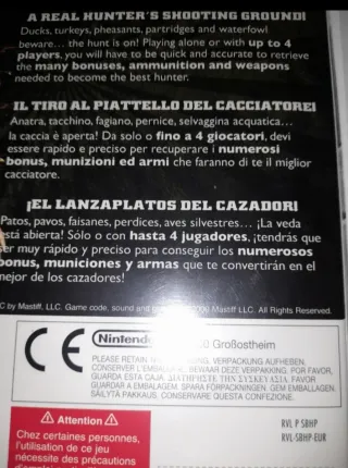 PRECINTADOS. Juegos Wii Remington Bird, Deer Drive