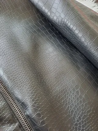 Chaqueta Zara Piel Sintética Negra Hombre