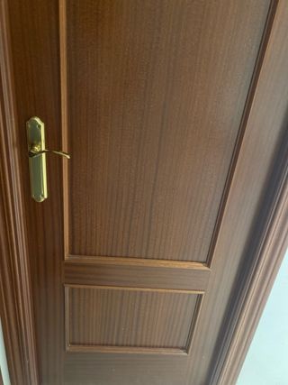 Puerta de interior madera nueva mismo tono todas.