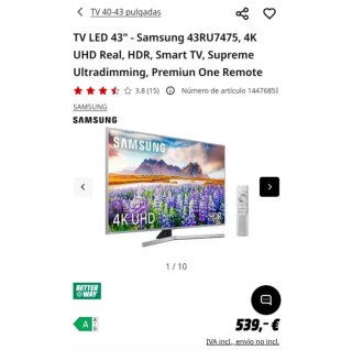 TV LED Samsung 43" - 4K UHD HDR