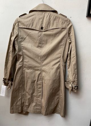 GABARDINA BEIGE! TRENCH LARGO M VINTAGE