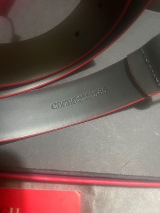 Cinturón CH Carolina Herrera Negro/Rojo