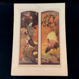 Cromolitografías Art Nouveau Jugendstil 1886