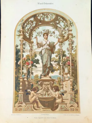 Cromolitografías Art Nouveau Jugendstil 1886
