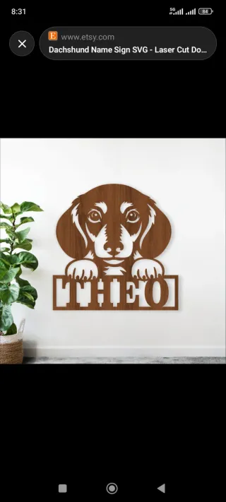 Cartel Nombre Mascota Personalizado