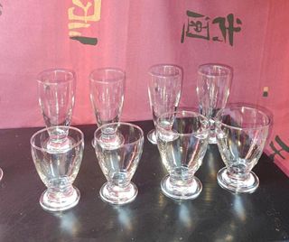 Set di 12 bicchieri in cristallo per cocktail/frappé/vino