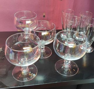 Set di 12 bicchieri in cristallo per cocktail/frappé/vino