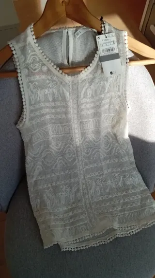 Camiseta Sfera Encaje Talla S