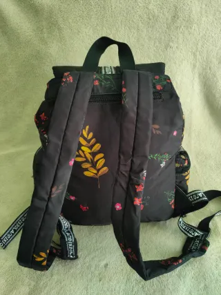 DESIGUAL - Mochila Flores Negra
