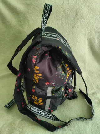 DESIGUAL - Mochila Flores Negra