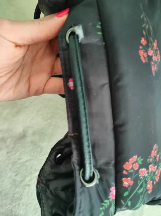 DESIGUAL - Mochila Flores Negra