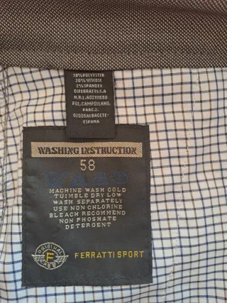 Pantalón de vestir gris hombre talla 58