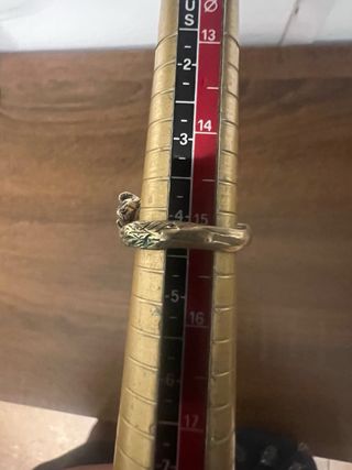 Anello Gatto Dorato Regolabile