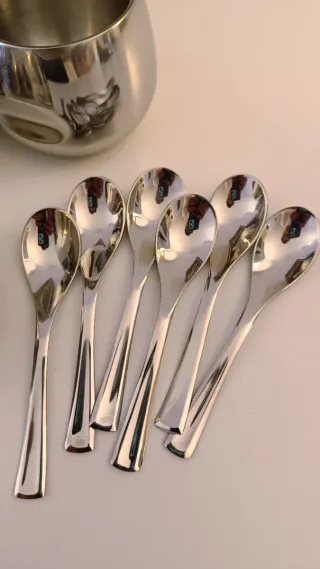 Set Tazas Espresso AMC ArtDesign co platos y cucha