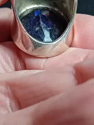 Anillo Plata Ley Zafiro facetado