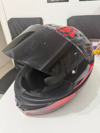Casco AGV K3 E2206 Talla L Negro Rojo