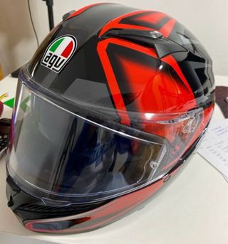 Casco AGV K3 E2206 Talla L Negro Rojo
