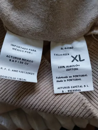 Jersey El Ganso Beige Talla XL Algodón