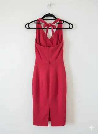 Vestido Rojo Halter Talla S