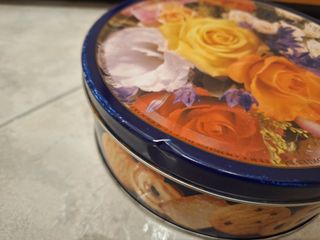 Scatola Vintage Biscotti Danesi Vuota "floreale"