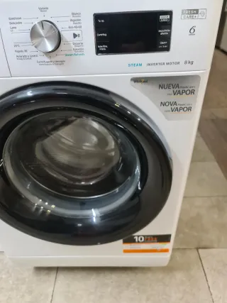 Lavadora Whirlpool 8 kg Vapor FreshCare+