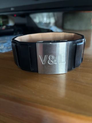 Pulsera V&L Negra y Plateada