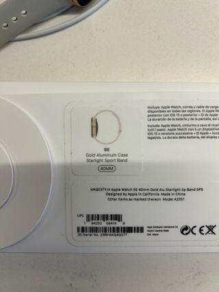 Apple Watch SE Beige/Dorado + Accesorios