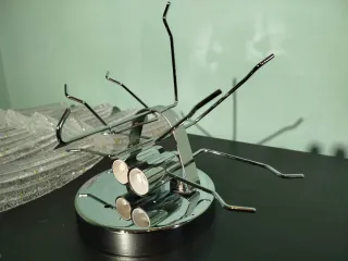 Coppia Applique 10 Vetri Murano Graniglia