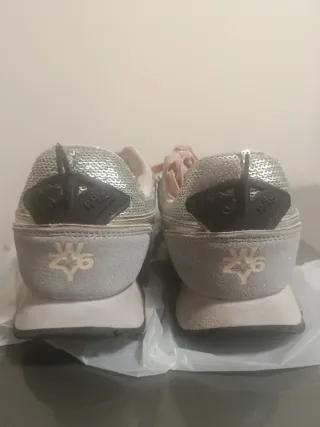Sneakers W6YZ donna glitter rosa argento