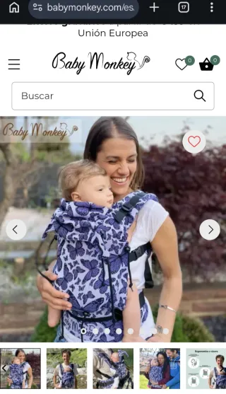 Mochila porteo Baby Monkey Butterfly