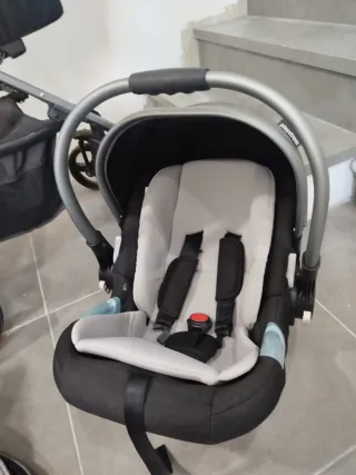 Carrito de bebé 3 piezas gris.