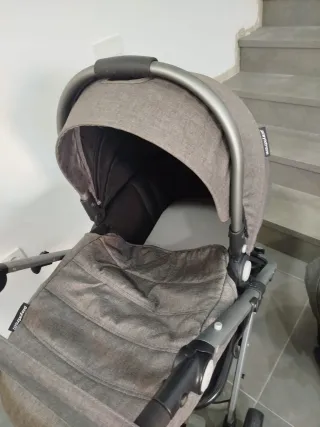 Carrito de bebé 3 piezas gris.