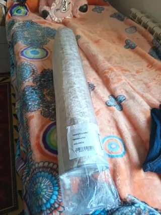 Alfombra Beige y Dorada