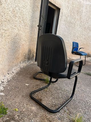 Sillas de cuero negras (2 unidades)