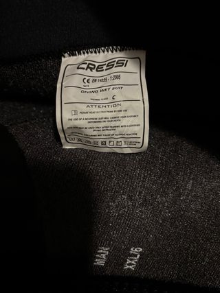 Neopreno Cressi buceo talla 6 XXL