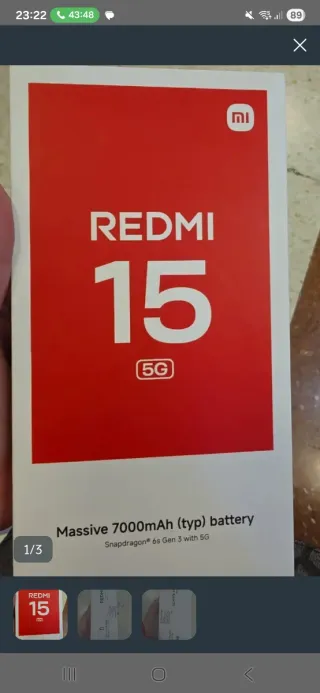 Xiaomi Redmi 15 5G color blanco