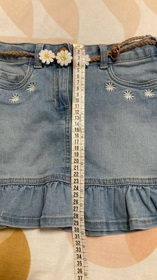 Falda tejana niña flores 134 cm