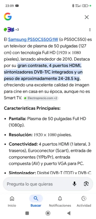 SAMSUNG 50 PULGADAS FULL HD TV Con opción de porte