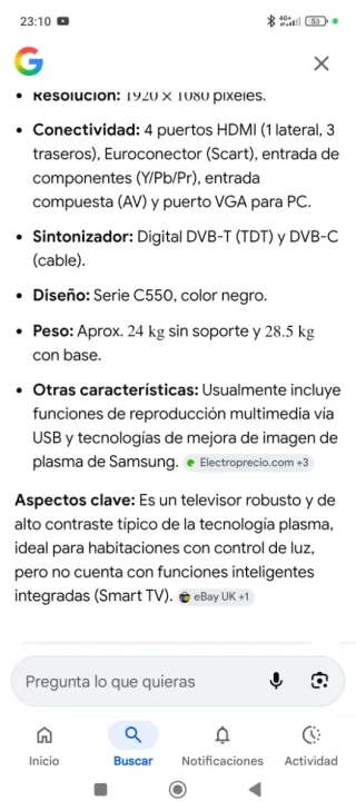 SAMSUNG 50 PULGADAS FULL HD TV Con opción de porte