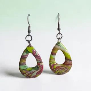 Pack Pendientes Arcilla  Verdes